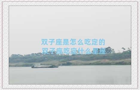 双子座是怎么吃定的 双子座吃定什么星座